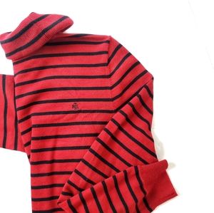 LAUREN RL XL black/Red Stripes Turtleneck ⭐